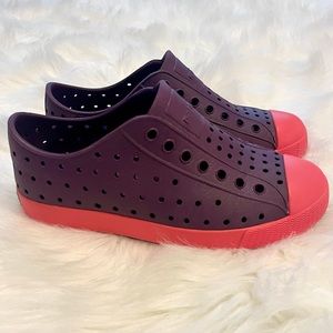 Native Jefferson Girls Shoes Size C13, Cosmic Purple/Floyd Pink